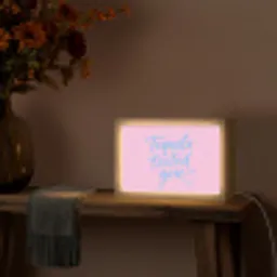 Tequila texted you - Roze - Blauw Light Box met kabel (Tafellamp) klein -sfeer4