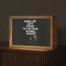 Tekst - Bokshandschoenen - Wit Light Box met kabel (Tafellamp) klein -z3d_website