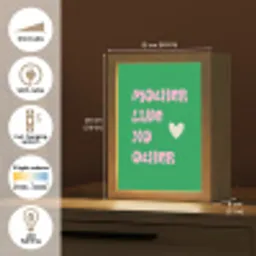 Tekst - Hartje - Moeder - Groen Light Box met kabel (Tafellamp) klein -USP_EN