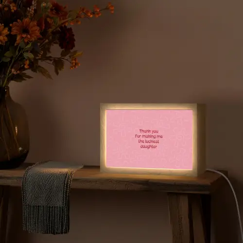 Tekst - Rood - Moederdag Light Box met kabel (Tafellamp) klein -sfeer4