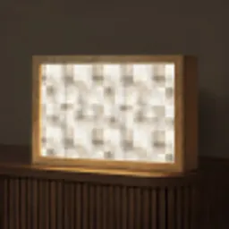 Textuur - Linnen - Beige Light Box met kabel (Tafellamp) klein 924 -z3d_website