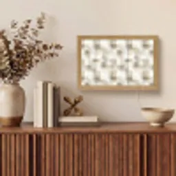 Textuur - Linnen - Beige Light Box met kabel (Tafellamp) klein 924 -sfeer2