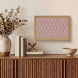 Strak - Patroon - Roze - Donkerblauw Light Box met kabel (Tafellamp) klein 924 -sfeer2