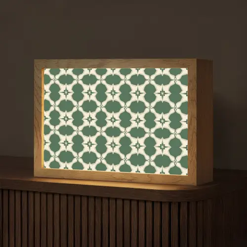 Tegel - Klassiek - Groen Light Box met kabel (Tafellamp) klein 924 -z3d_website