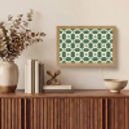 Tegel - Klassiek - Groen Light Box met kabel (Tafellamp) klein 924 -sfeer2