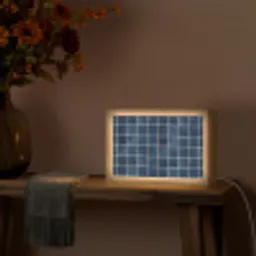 Tegel - Modern - Blauw Light Box met kabel (Tafellamp) klein 924 -sfeer4