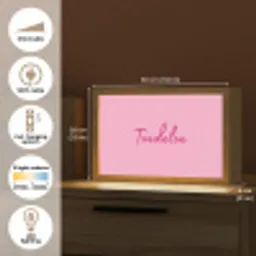 Toedeloe - Roze - Minimalistisch Light Box met kabel (Tafellamp) klein -USP_EN