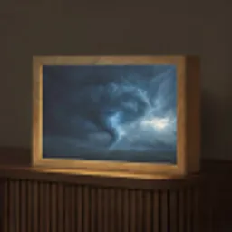 Tornado - Duister - Wolken Light Box met kabel (Tafellamp) klein -z3d_website