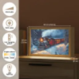Trein - Kerst - Sneeuw - Kersttrein Light Box met kabel (Tafellamp) klein -USP_EN