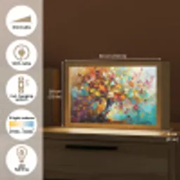 Boom - Abstract - Kleurrijk - Bloemen Light Box met kabel (Tafellamp) klein -USP_EN