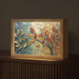 Boom - Abstract - Natuur - Kunst Light Box met kabel (Tafellamp) klein -z3d_website