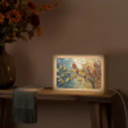 Boom - Abstract - Natuur - Kunst Light Box met kabel (Tafellamp) klein -sfeer4