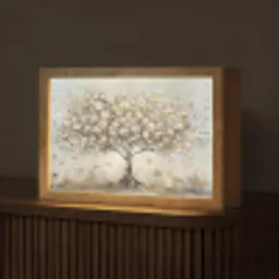 Boom - Beige - Goud - Verflook - Grijs Light Box met kabel (Tafellamp) klein -z3d_website