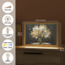 Boom - Zwart - Goud - Wit - Modern Light Box met kabel (Tafellamp) klein -USP_EN