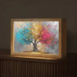 Boom - Kleurrijk - Grijs - Modern Light Box met kabel (Tafellamp) klein -z3d_website