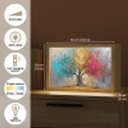 Boom - Kleurrijk - Grijs - Modern Light Box met kabel (Tafellamp) klein -USP_EN