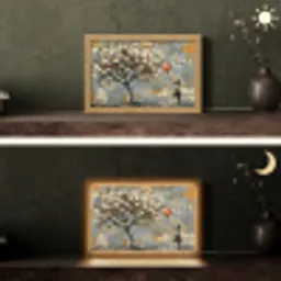 Boom - Graffiti - Banksy Style - Balloon Girl Light Box met kabel (Tafellamp) klein -sfeer3