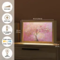 Boom - Roze - Goud - Modern Light Box met kabel (Tafellamp) klein -USP_EN