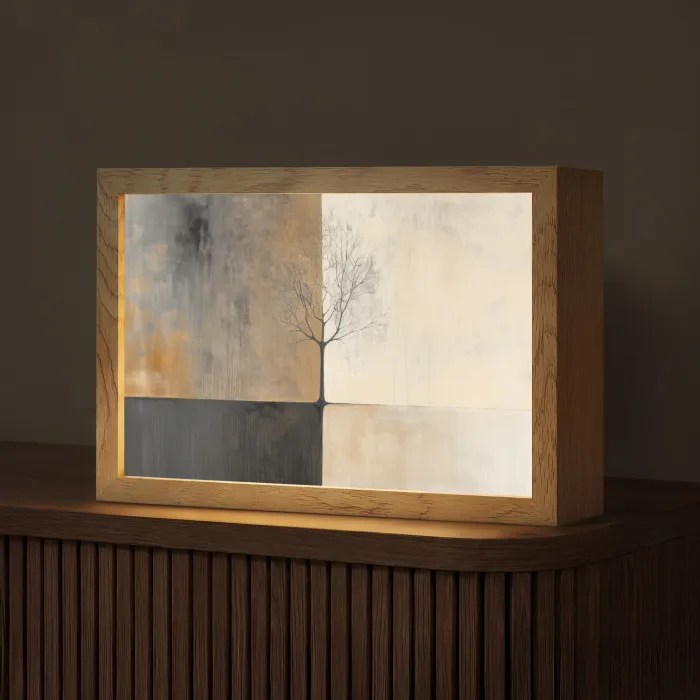 Boom - Vlakken - Takken - Kleurverloop Light Box met kabel (Tafellamp) klein -z3d_website