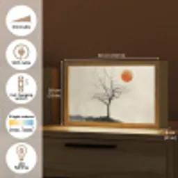 Boom - Zon - Modern - Landschap Light Box met kabel (Tafellamp) klein -USP_EN