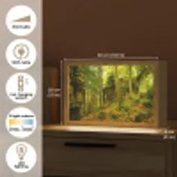 Bomen - Steen - Bos - Natuur - Planten Light Box met kabel (Tafellamp) klein -USP_EN