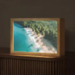 Tropisch - Strand - Water - Palmbomen Light Box met kabel (Tafellamp) klein -z3d_website