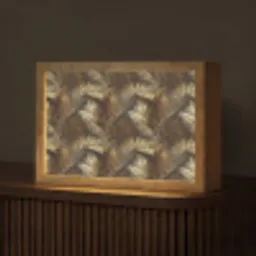 Tropisch - Bladeren - Goud Light Box met kabel (Tafellamp) klein 924 -z3d_website