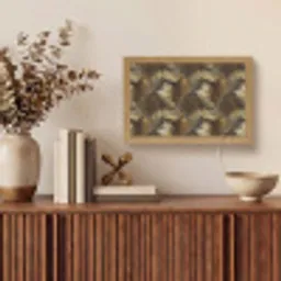 Tropisch - Bladeren - Goud Light Box met kabel (Tafellamp) klein 924 -sfeer2