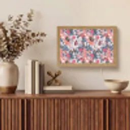 Tropisch - Zomer - Vlinder - Perzik Light Box met kabel (Tafellamp) klein 924 -sfeer2