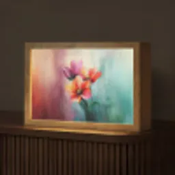 Tulpen - Lichtreflecties - Kleurverloop Light Box met kabel (Tafellamp) klein -z3d_website