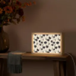 Tulpen - Patroon - Zwart Light Box met kabel (Tafellamp) klein 924 -sfeer4