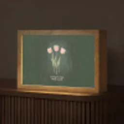 Tulpen - Roze - Tekst - Love Light Box met kabel (Tafellamp) klein -z3d_website