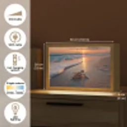 Schildpad - strand - Zonsondergang Light Box met kabel (Tafellamp) klein -USP_EN