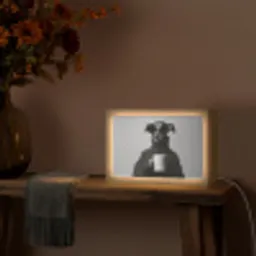 Coltrui - Hond - Bril - Mok Light Box met kabel (Tafellamp) klein -sfeer4