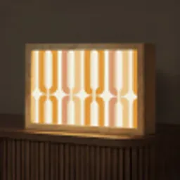 U-vorm - Retro - Oranje Light Box met kabel (Tafellamp) klein 924 -z3d_website