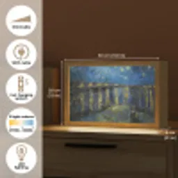 Van Gogh - Brug - Oude meesters Light Box met kabel (Tafellamp) klein -USP_EN