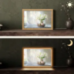 Vaas - Eieren - Bloemen Light Box met kabel (Tafellamp) klein -sfeer3