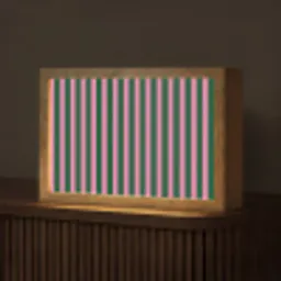 Verticale strepen - Groen - Roze Light Box met kabel (Tafellamp) klein 924 -z3d_website