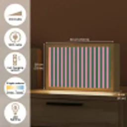 Verticale strepen - Groen - Roze Light Box met kabel (Tafellamp) klein 924 -USP_EN