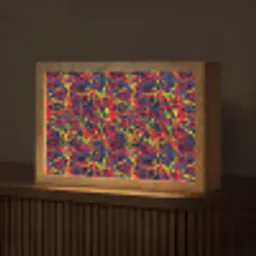Waterverf - Rood - Geel Light Box met kabel (Tafellamp) klein 924 -z3d_website
