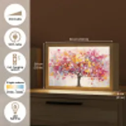 Aquarel - Boom - Kunst - Abstract Light Box met kabel (Tafellamp) klein -USP_EN