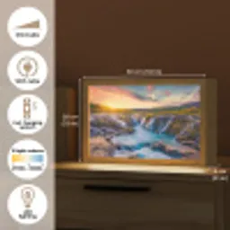 Waterval - Planten - Mos - Landschap - Zonsondergang - Rots Light Box met kabel (Tafellamp) klein -USP_EN