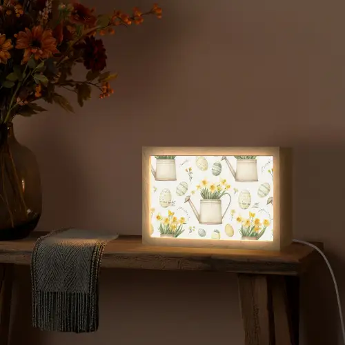 Gieter - Bloemen - Eieren Light Box met kabel (Tafellamp) klein -sfeer4