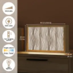 Golven - 3D - Crème Light Box met kabel (Tafellamp) klein 924 -USP_EN