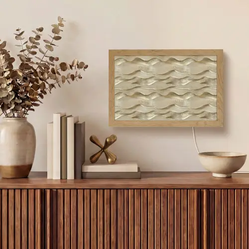 Golven - Patroon - Goud Light Box met kabel (Tafellamp) klein 924 -sfeer2