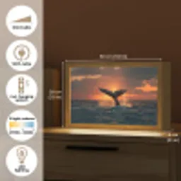 Walvis staart - Water - Zonsondergang Light Box met kabel (Tafellamp) klein -USP_EN