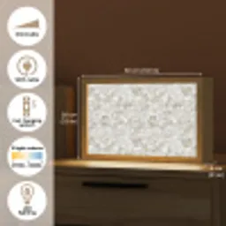 Wit - Penseelstreken - Reliëfeffect Light Box met kabel (Tafellamp) klein 924 -USP_EN