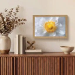 Wit - Bloem - Elegant Light Box met kabel (Tafellamp) klein -sfeer2