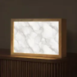 Wit - Marmer - Bruin Light Box met kabel (Tafellamp) klein 924 -z3d_website