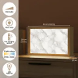 Wit - Marmer - Bruin Light Box met kabel (Tafellamp) klein 924 -USP_EN